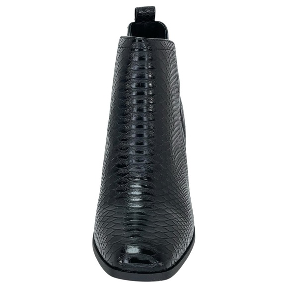 Sun + Stone Pollyy Black Faux Snakeskin Style Womens Ankle Boots Size 9.5M - Picture 6 of 13